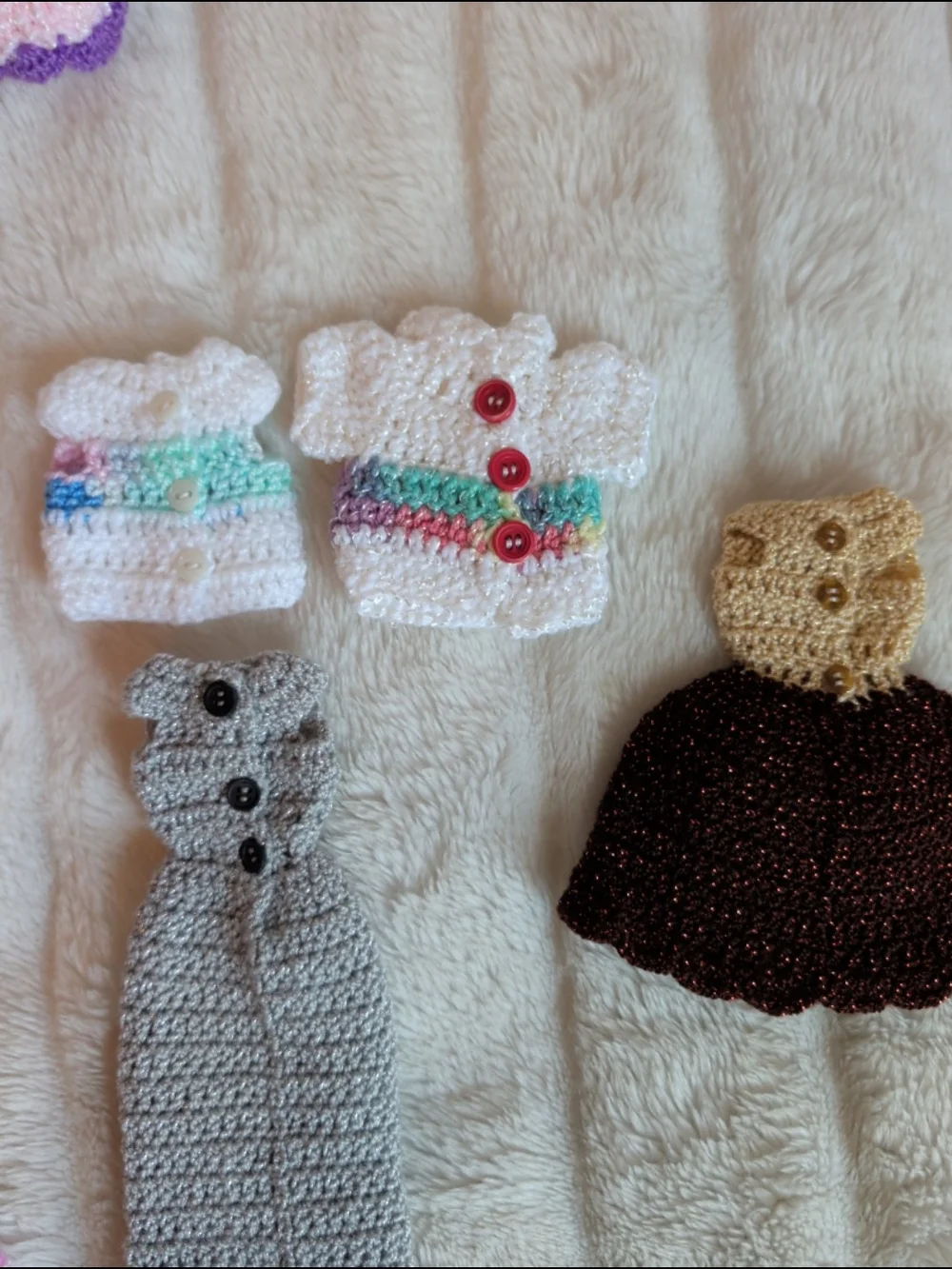 Vintage Crocheted Barbie Clothes & Accessories